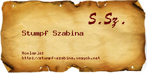 Stumpf Szabina névjegykártya