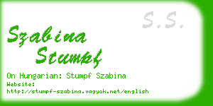 szabina stumpf business card